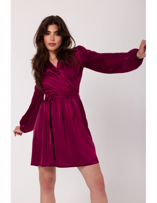 K175 Flared dress - maroon