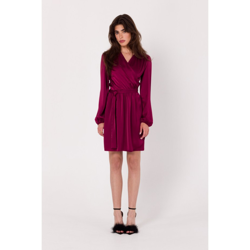 K175 Flared dress - maroon 2