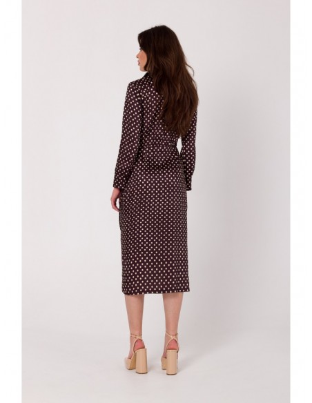 K176 Polka dot wrap dress - model 1