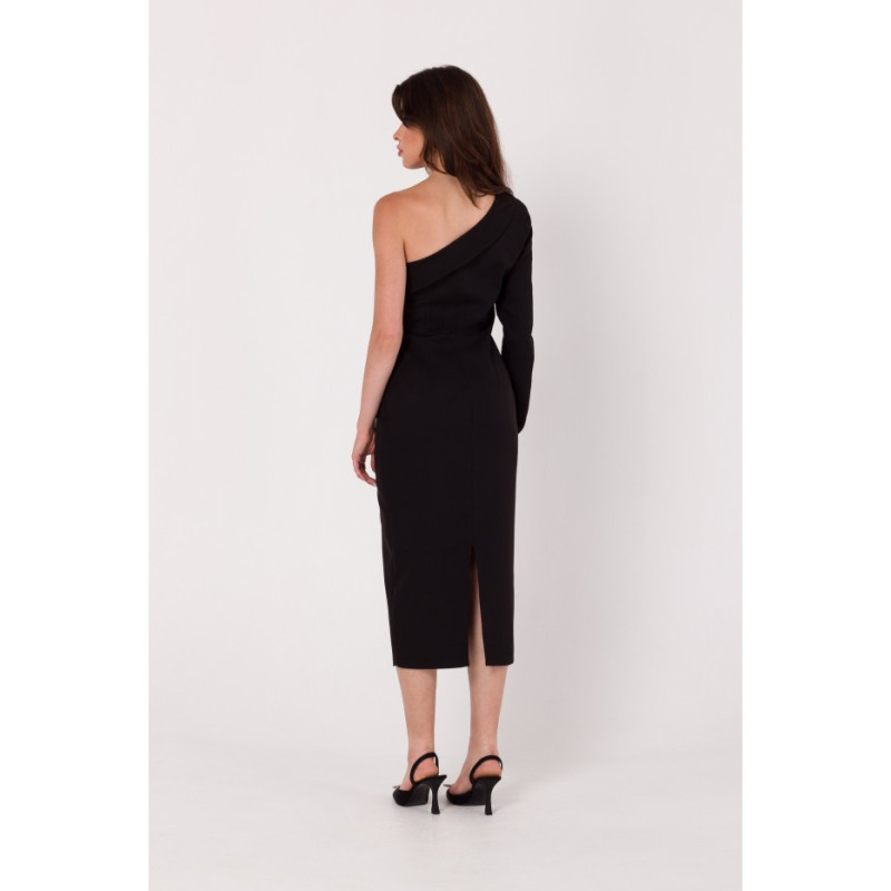 K179 One shoulder sheath dress - black 2
