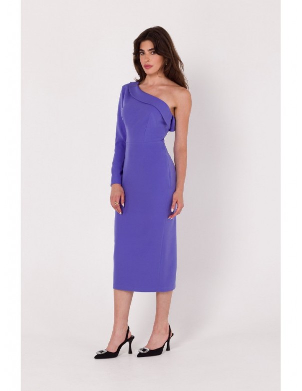 K179 One shoulder sheath dress - light purple