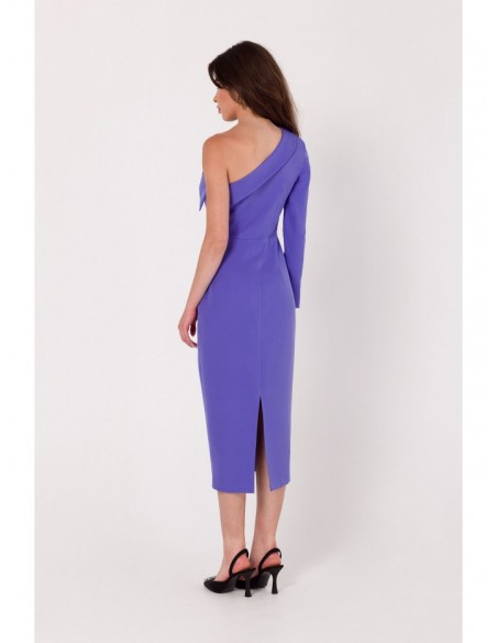 K179 One shoulder sheath dress - light purple