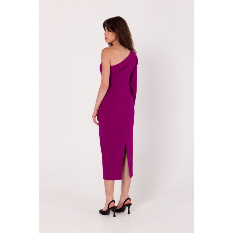 K179 One shoulder sheath dress - ruby 2