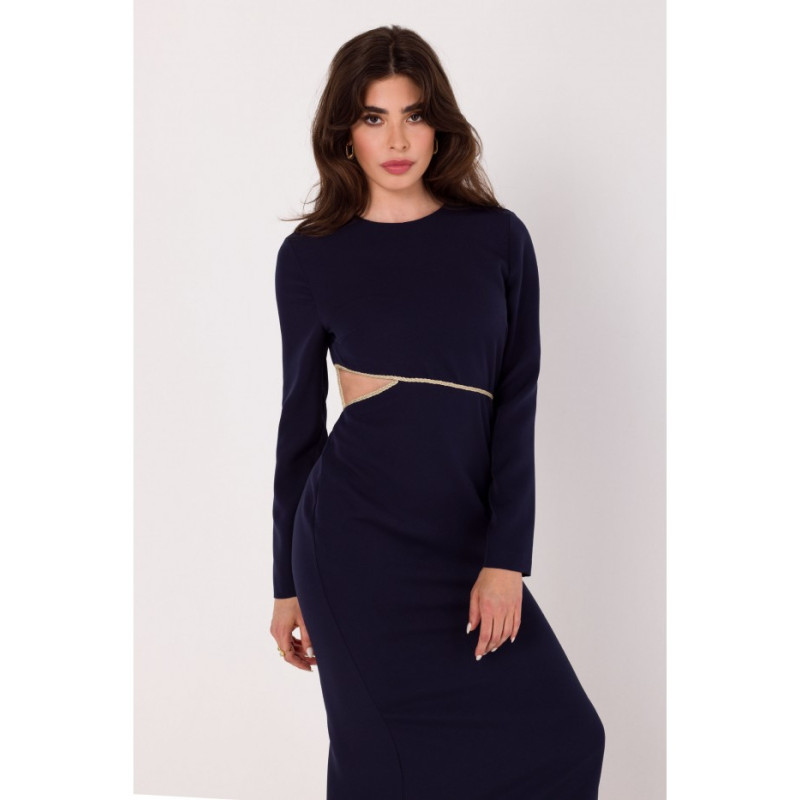 K180 Maxi dress with cut out detail - deep blue 2