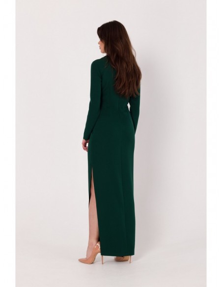 K180 Maxi dress with cut out detail - bottle green