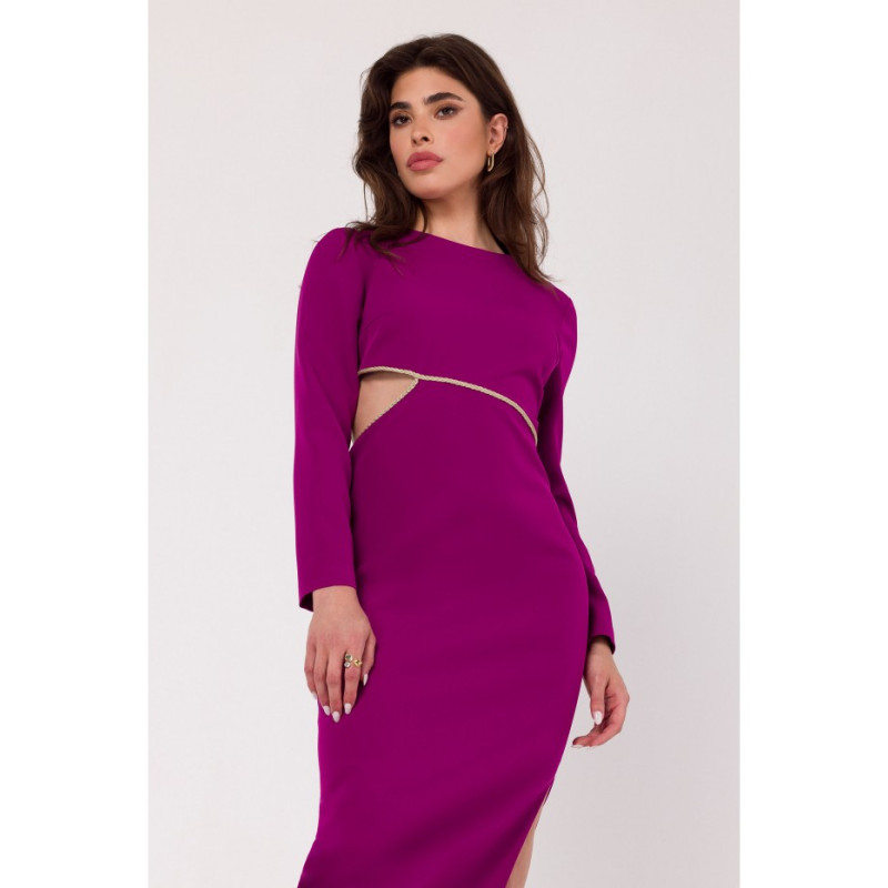 K180 Maxi dress with cut out detail - ruby 2