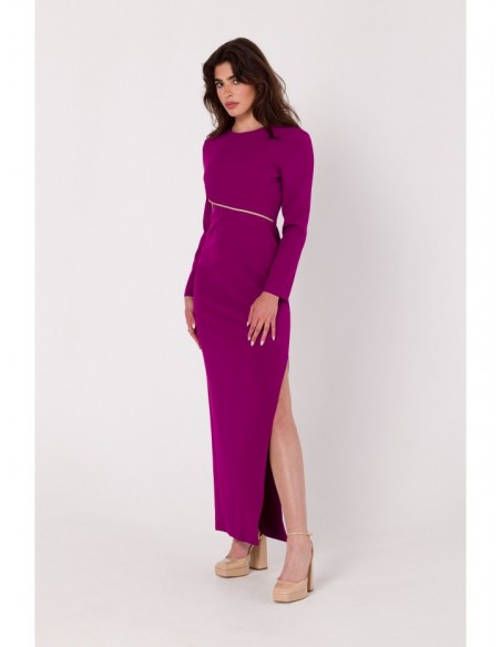 K180 Maxi dress with cut out detail - ruby