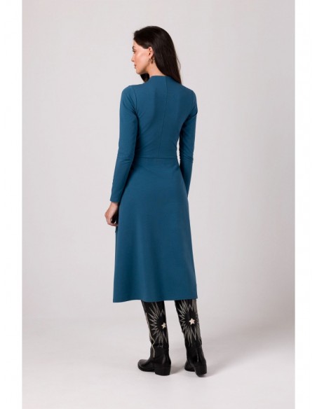 copy of B266 Flared dress with patch pockets - navy blue