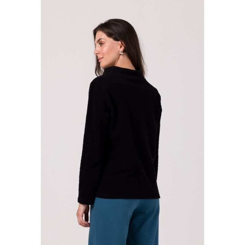 B268 Pullover top with high neck - black 2