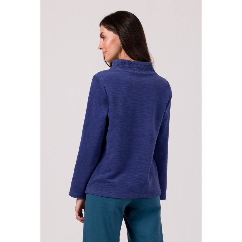 B268 Pullover top with high neck - indigo 2