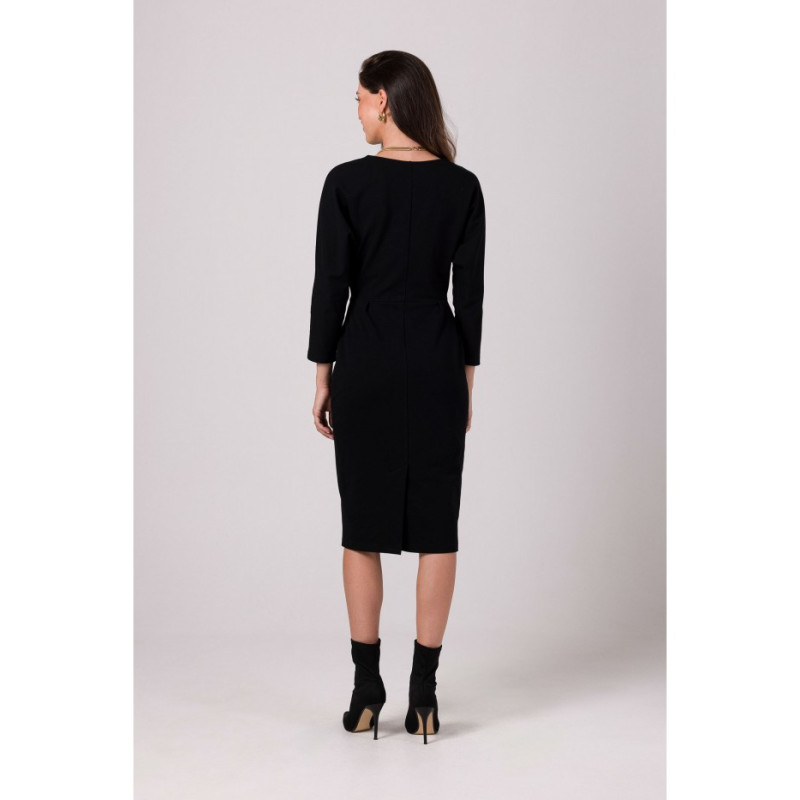 B271 Wrap detail dress - black 2