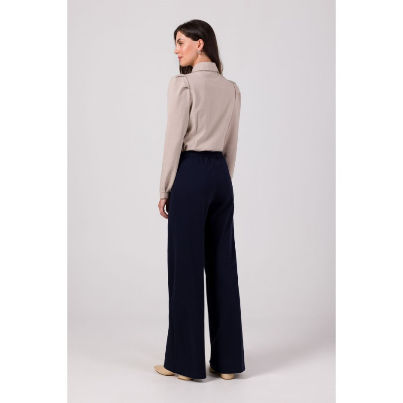 B275 Trousers with front stitching - navy blue 2
