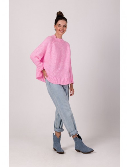 BK105 Pullover batwing sweater - pink