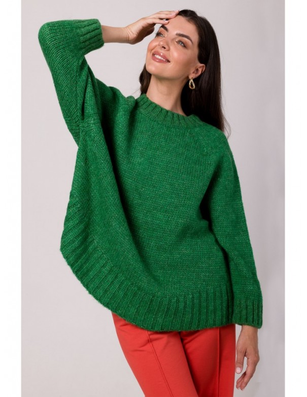 BK105 Pullover batwing sweater - emerald