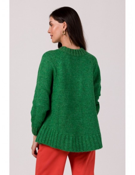 BK105 Pullover batwing sweater - emerald