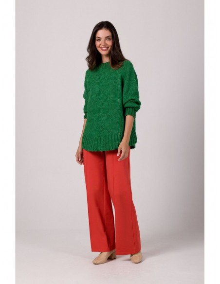 BK105 Pullover batwing sweater - emerald