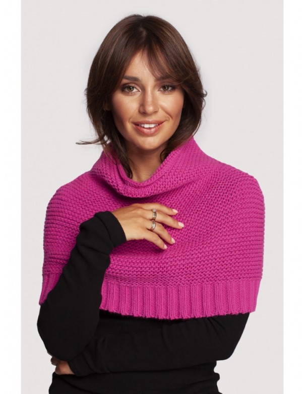 BK099 Knit chimney scarf - pink