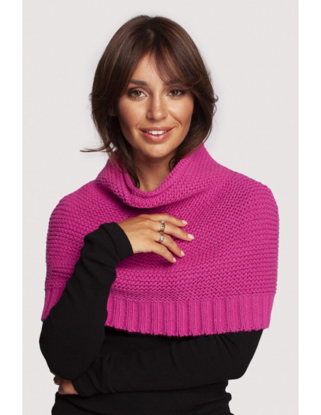 BK099 Knit chimney scarf - pink