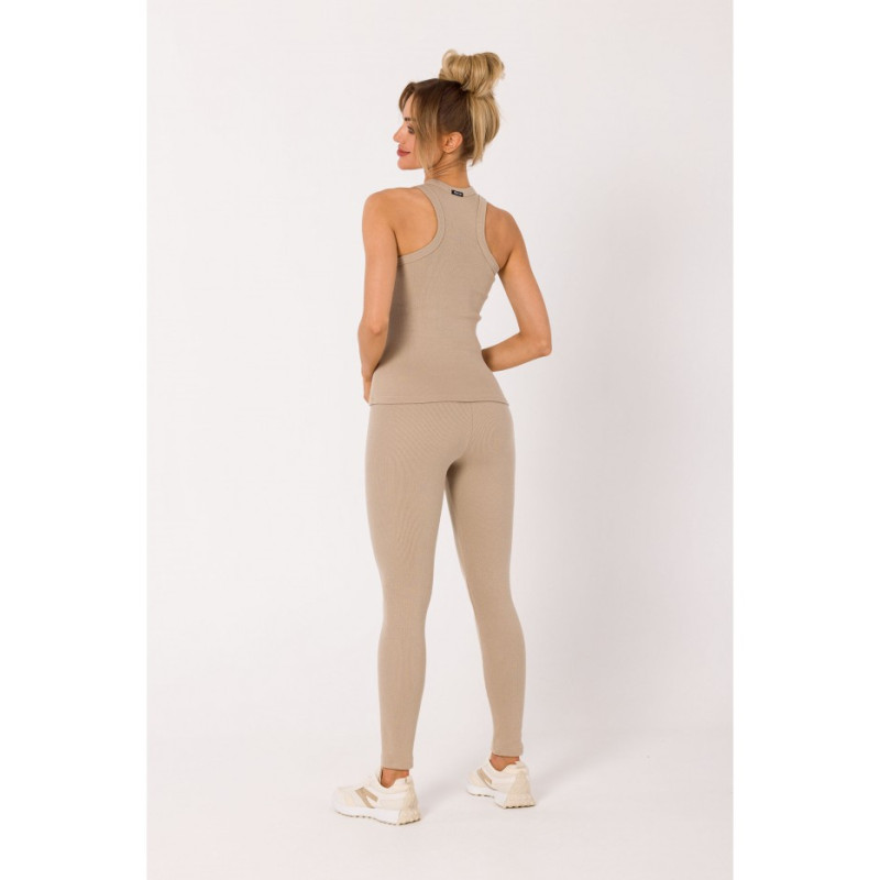 M735 Ribbed tank top - beige 2