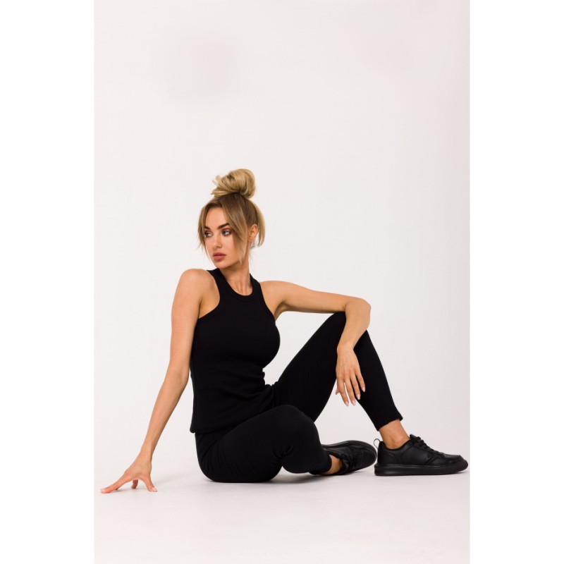 M735 Ribbed tank top - black 2