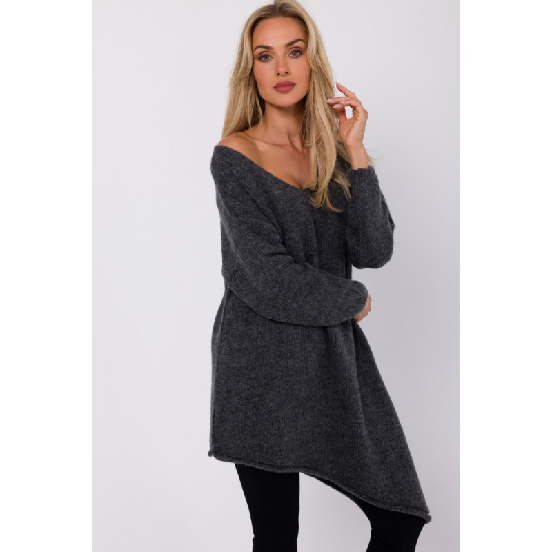 M769 Relaxed fit pullover tunic sweater - grey 2