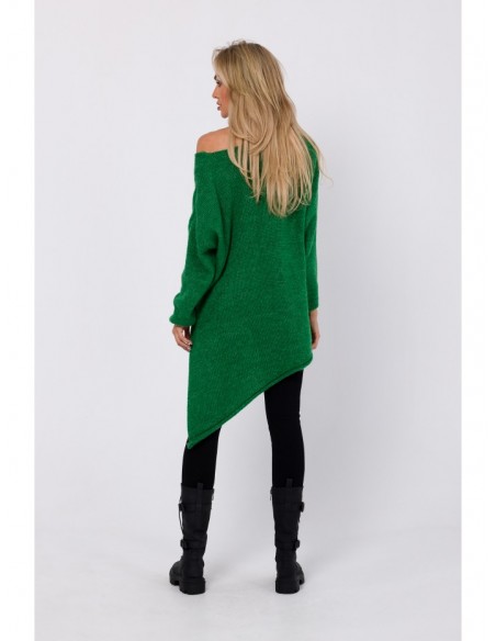 M769 Relaxed fit pullover tunic sweater - emerald