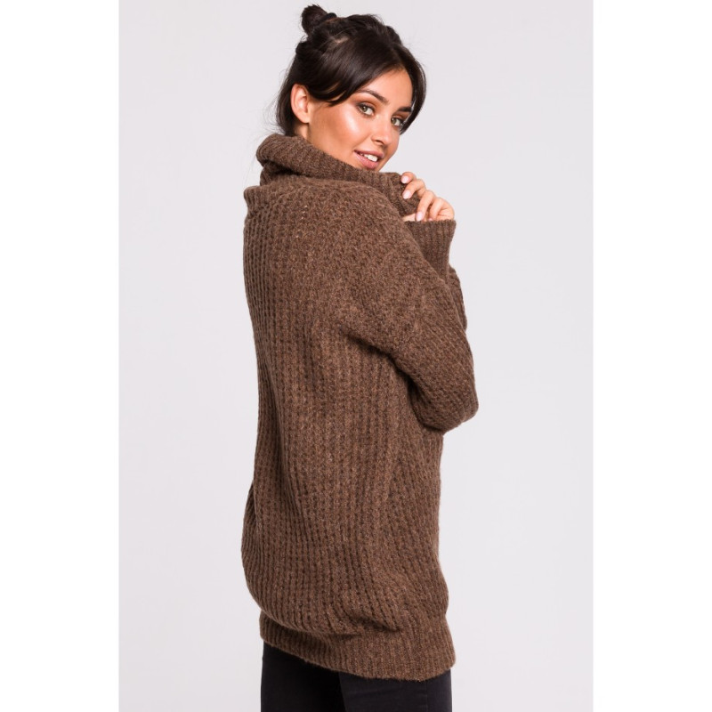 BK030 High neck pullover sweater - caramel 2