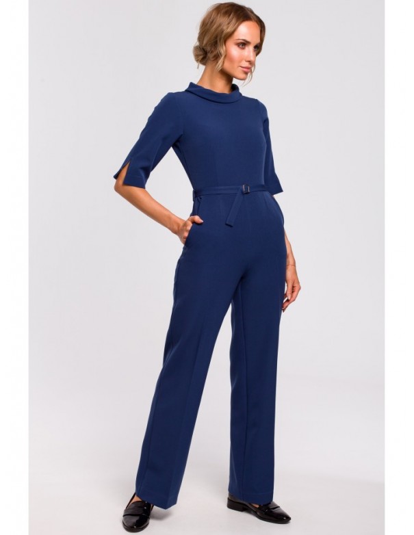 M463 Jumpsuit with a stand-up collar - navy blue