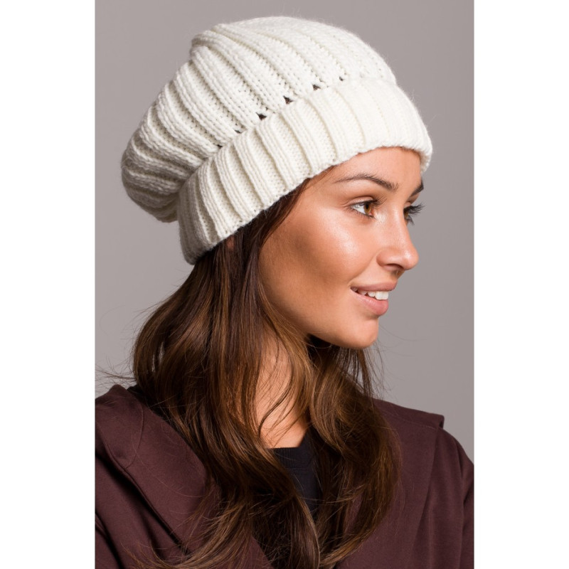 BK058 Ribbed knit beanie - ecru 2