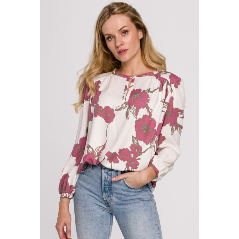 K099 Puff sleeve blouse - model 2 2