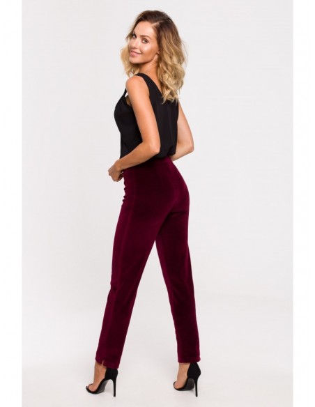 M644 Velvet trousers - maroon