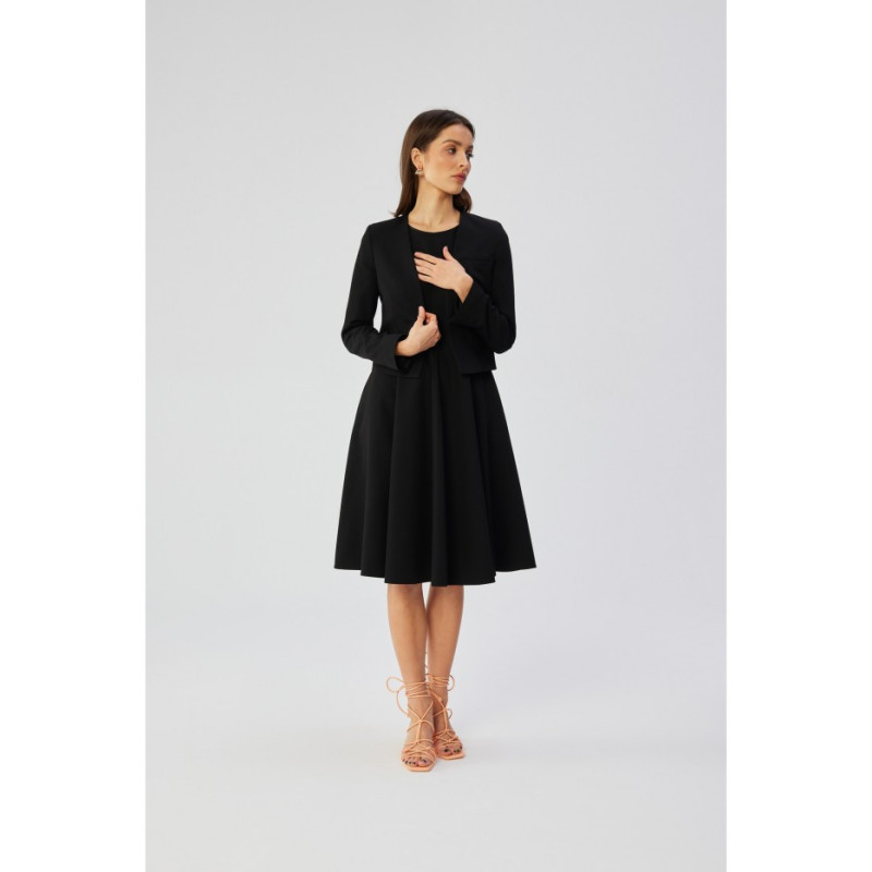 S358 Sleeveless fit and flare dress - black 2