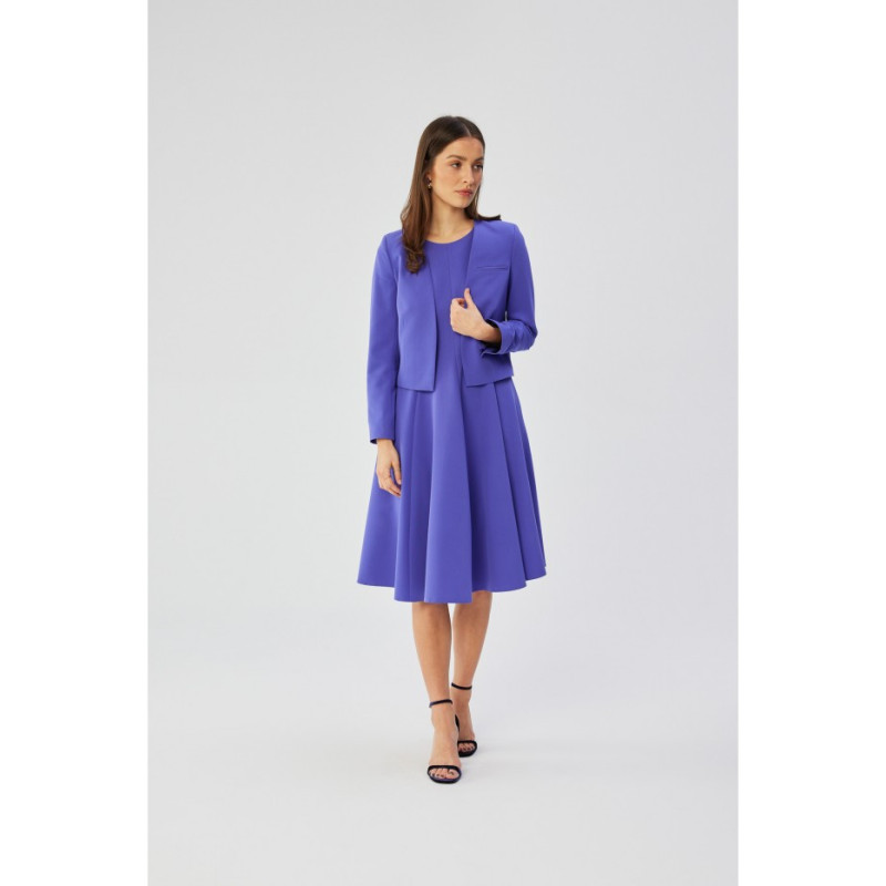 S358 Sleeveless fit and flare dress - violet 2