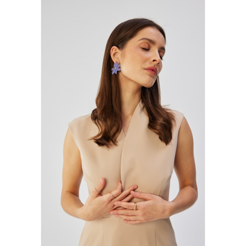 S360 Sheath dress with wrap neckline - beige 2