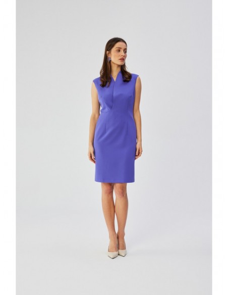 S360 Sheath dress with wrap neckline - violet
