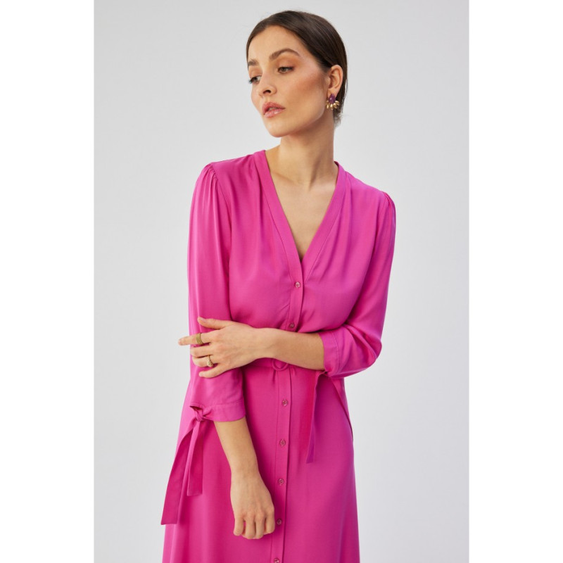 S365 Viscose A-line dress with tie sleeves - lilac 2