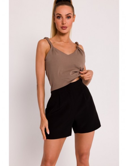 M775 Shorts with pleats - black