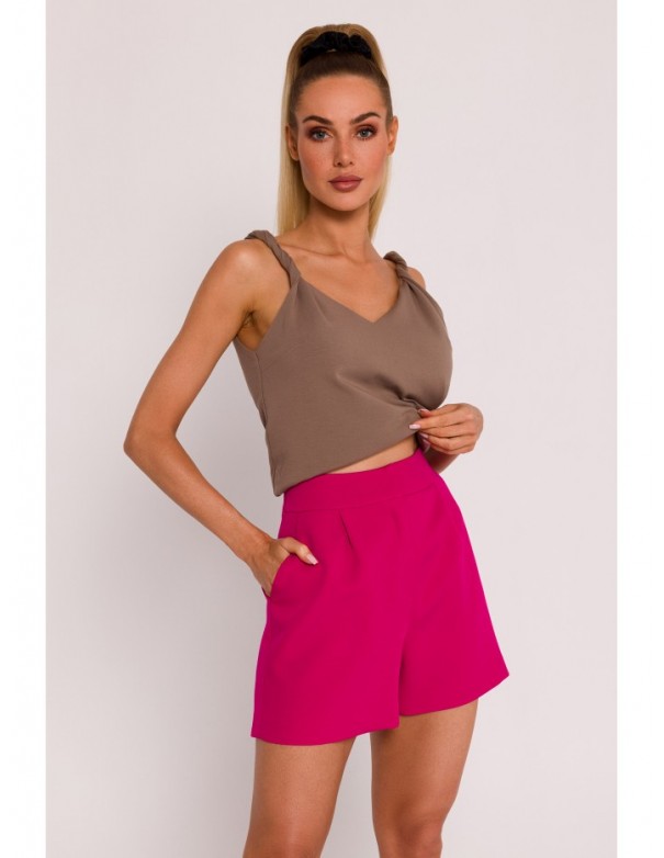 M775 Shorts with pleats - fuchsia