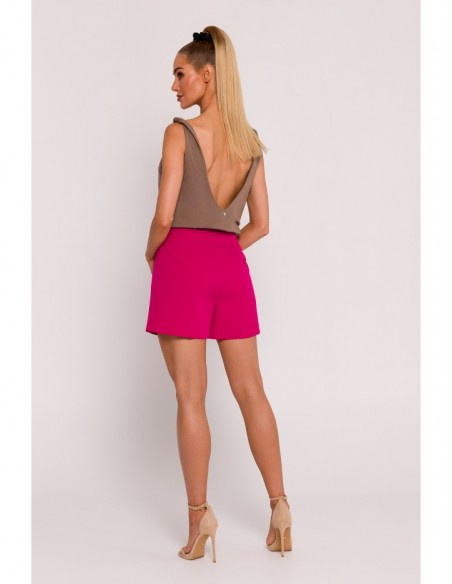 M775 Shorts with pleats - fuchsia