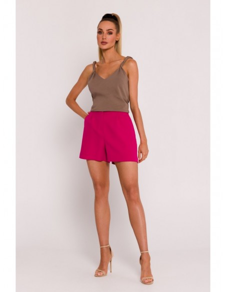 M775 Shorts with pleats - fuchsia