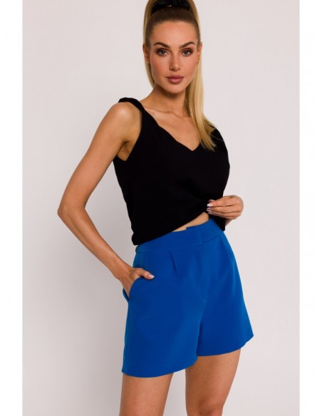 M775 Shorts with pleats - blue