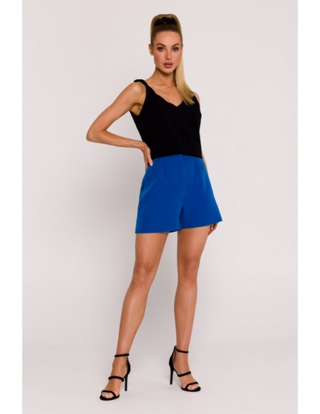 M775 Shorts with pleats - blue