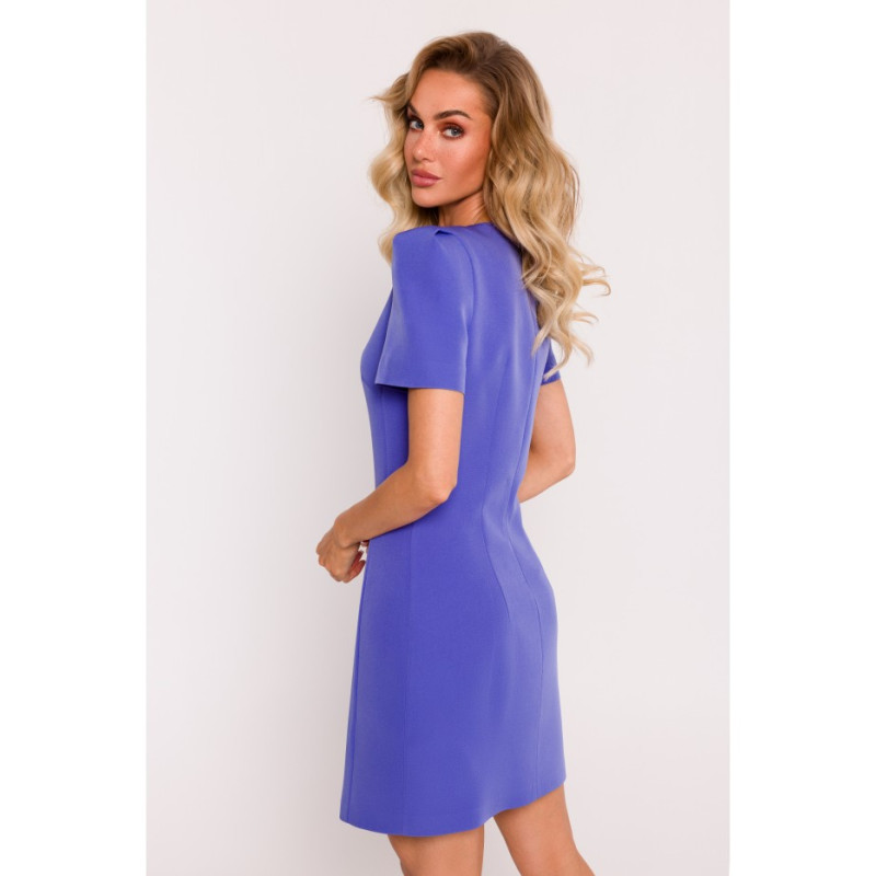 M777 Padded shoulder mini dress - light purple 2