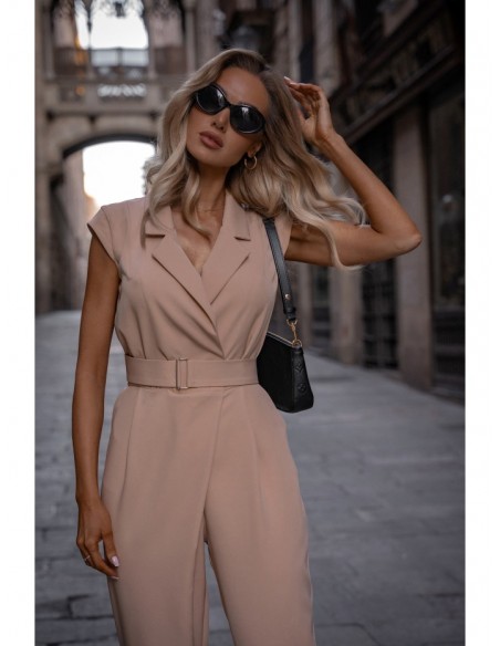 M780 Asymmetrical design jumpsuit - beige