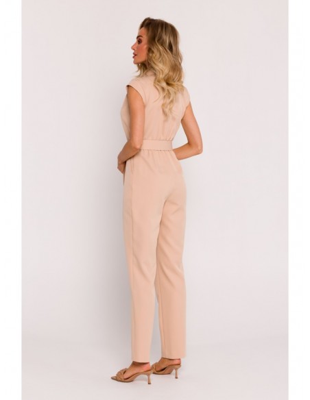 M780 Asymmetrical design jumpsuit - beige