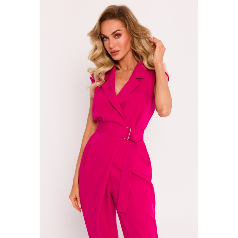 M780 Asymmetrical design jumpsuit - fuchsia 2