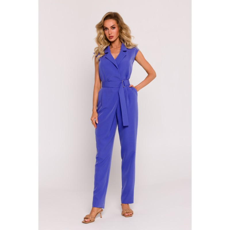 M780 Asymmetrical design jumpsuit - light purple 2