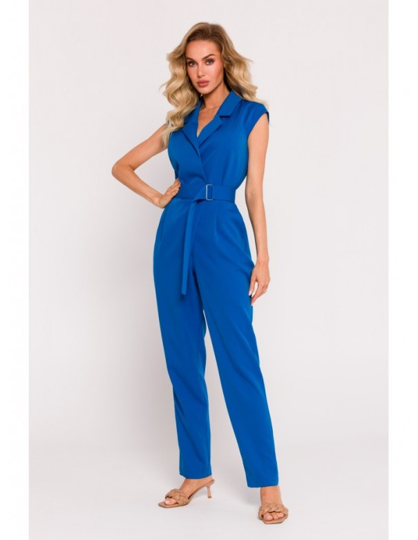 M780 Asymmetrical design jumpsuit - blue