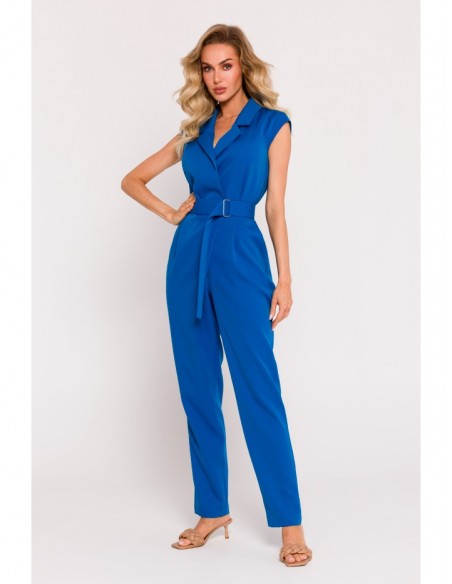 M780 Asymmetrical design jumpsuit - blue