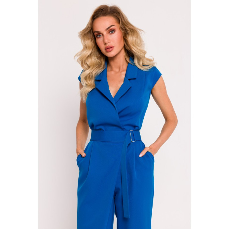 M780 Asymmetrical design jumpsuit - blue 2